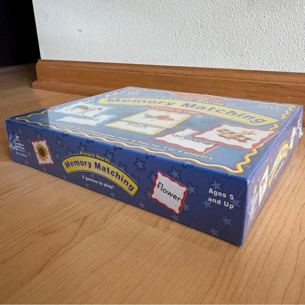 NEW Picture Words: Memory Matching w/Three Levels Of Words, Educational, Ages 5+
